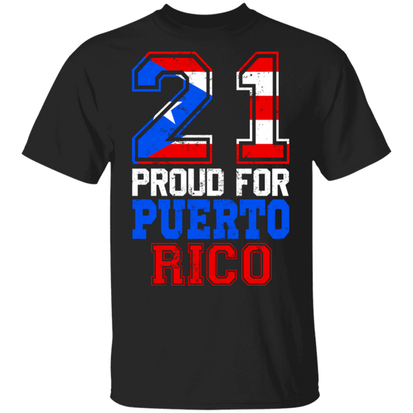 Baseball Shirt 21 Proud For Puerto Rico Cool Baseball Team Player Lover Gifts T-Shirt - Macnystore