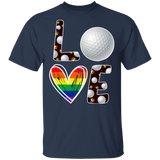 Cute Love LGBT Golf Shirt Matching Proud LGBT Support Gay Lesbian Golf Lover Player Gifts T-Shirt - Macnystore