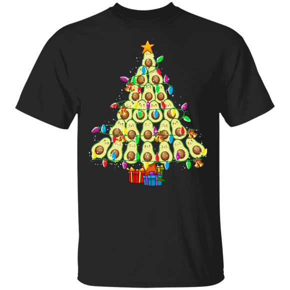 Christmas Tree Shirt Avocado Christmas Tree Cute X-mas Tree Avocado Lover Gifts Christmas T-Shirt - Macnystore
