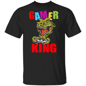 Gamer Shirt Gamer King Cute Video Gaming T-Rex Console Gamer Boys Gifts T-Shirt - Macnystore