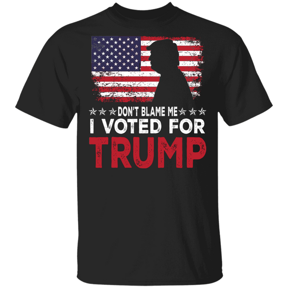 American Election Shirt Vintage Don't Blame Me I Voted For Trump Cool American Flag President Election Trump Distressed Gifts T-Shirt - Macnystore