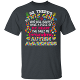 So There's This Girl She Calls Me Grandma Cute Autism Awareness Month Autistic Children Autism Patient Kids Men Women Gifts T-Shirt - Macnystore