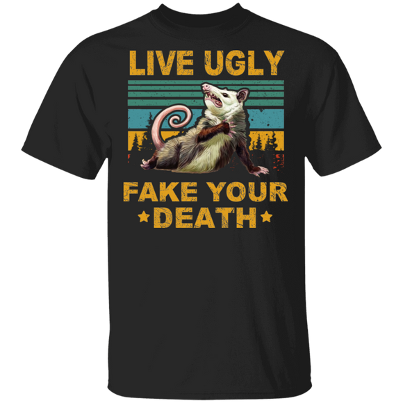 Vintage Retro Live Ugly Fake Your Death Cool T-Shirt - Macnystore