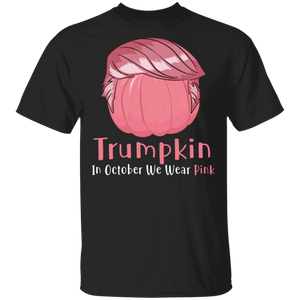 Funny Trumpkin In October We Wear Pink T-Shirt - Macnystore