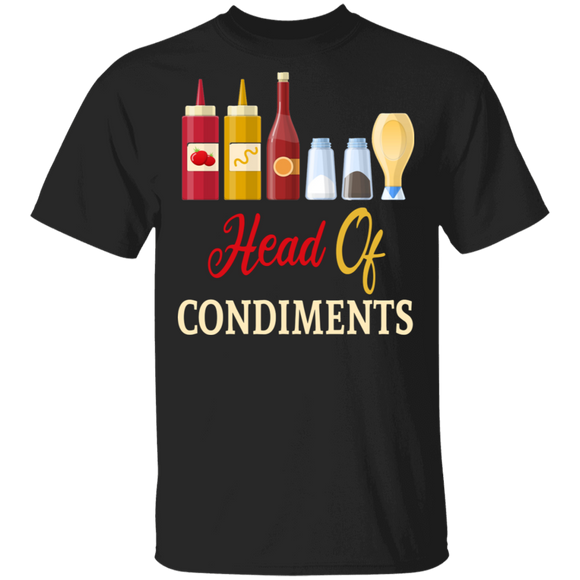BBQ Grill Lover Shirt Head Of Condiments Cool BBQ Grill Lover Gifts T-Shirt - Macnystore