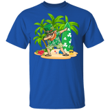 Dabbing Leprechaun Hawaiian Hibiscus St Patrick's Day Gifts Youth T-Shirt - Macnystore