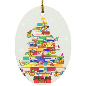 Christmas Ornament Funny Christmas Library Book Tree Cute Book Lover Librarian NEW Ornament Xmas - Macnystore