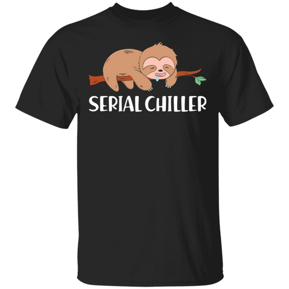 Sloth Lover Shirt Serial Chiller Funny Sleepy Sleeping Sloth Lover Gifts T-Shirt - Macnystore