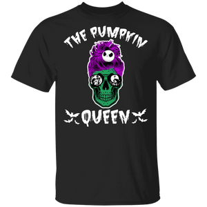 Halloween Shirt The Pumpkin Queen Scary Skull Halloween Gifts Halloween T-Shirt - Macnystore