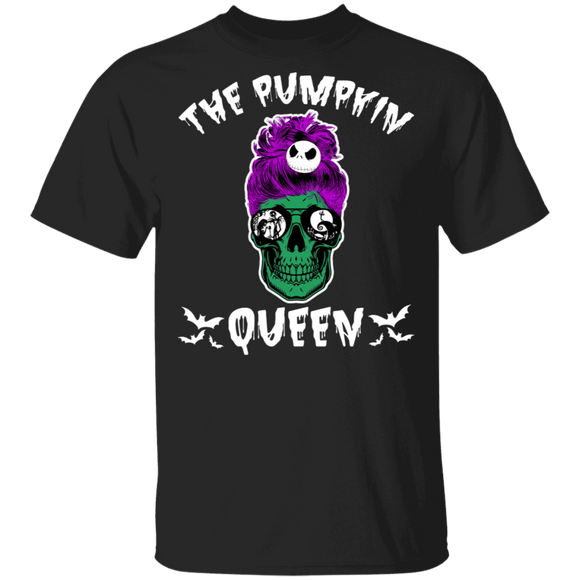 Halloween Shirt The Pumpkin Queen Scary Skull Halloween Gifts Halloween T-Shirt - Macnystore