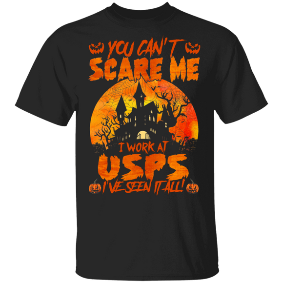 Halloween Witch Shirt You Can't Scare Me I Work At USPS Funny Halloween Worker Gifts Halloween T-Shirt - Macnystore