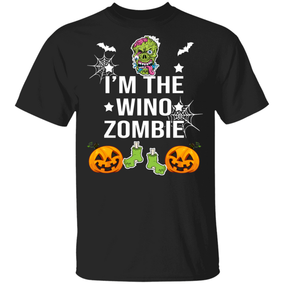 I'm The Wino Zombie Wine Lover Matching Halloween Night Gifts T-Shirt - Macnystore