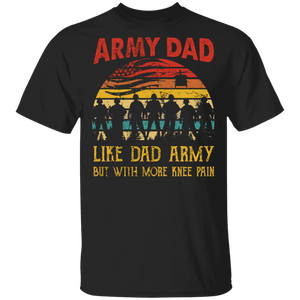 Vintage Retro Army Dad Like Dad Army American Flag Veteran Father Day Gifts T-Shirt - Macnystore