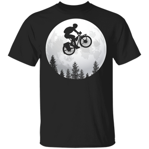 Flying Touring Bike Motorbike On the Moon T-Shirt - Macnystore