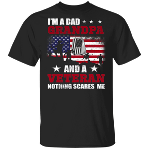 I'm A Dad Grandpa And A Veteran American Flag Shirt Matching USA Army Veteran Father's Day Gifts T-Shirt - Macnystore