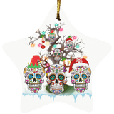 Christmas Ornament Sugar Skull On Christmas Tree Sugar Skull Santa ELF Reindeer Christmas Tree Christmas Light Decorative Hanging Ornaments Ornament Xmas - Macnystore