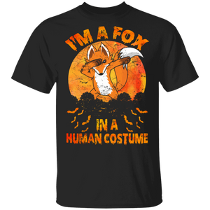 I'm A Fox In A Human Costume Funny Fox Lover Halloween Gifts T-Shirt - Macnystore
