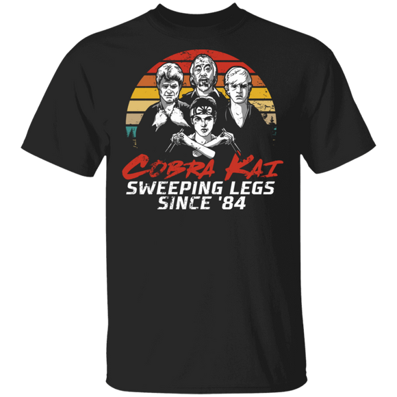 Movie Lover Shirt Vintage Retro Cobra Kai Sweeping Legs Since '84 Cool Halloween Movie Character Lover Gifts T-Shirt - Macnystore
