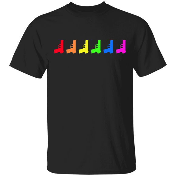 Pride LGBT Guns Rifle Pride Police Soldier Veteran Proud LGBT Flag Gay Lesbian Gifts T-Shirt - Macnystore