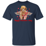 Happy Valentine's Day Cupid Cockapoo Dog Pet Lover Matching Shirts For Couples Boys Girls Women Personalized Valentine Gifts T-Shirt - Macnystore