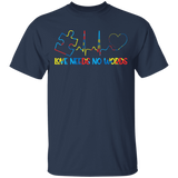 Love Needs No Words Heartbeat Autistic Children Autism Patient Supporter Autism Awareness Gifts T-Shirt - Macnystore