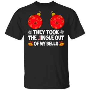 Christmas Bell Lover Shirt They Took The Jingle Out Of My Bells Funny Christmas Sterile Balls Bell Lover Gifts T-Shirt - Macnystore