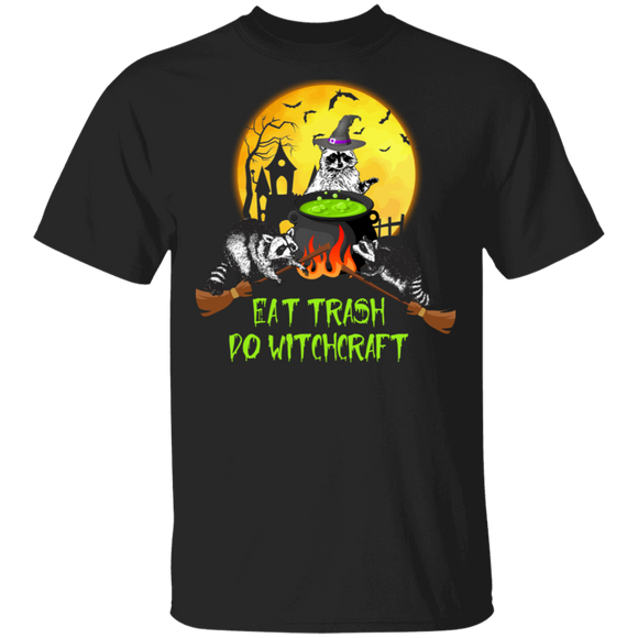 Eat Trash Do Witchcraft Cool Halloween Raccoon Lover Gifts T-Shirt - Macnystore