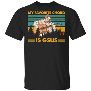 My Favorite Chord Is Gsus Jesus Guitar T-Shirt - Macnystore