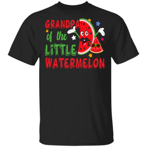 Grandpa Of The Little Watermelon Funny Watermelon Matching Family Gifts T-Shirt - Macnystore