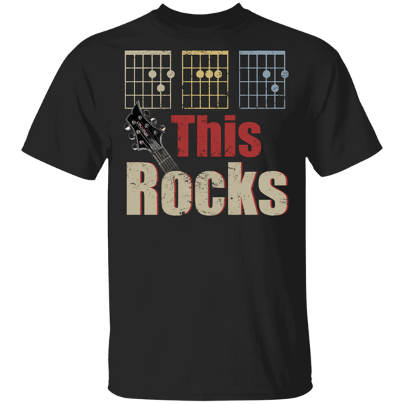 Vintage This Rocks Chord Dad Guitar Father's Day Guitarist Rock Lover Fans Gifts T-Shirt - Macnystore