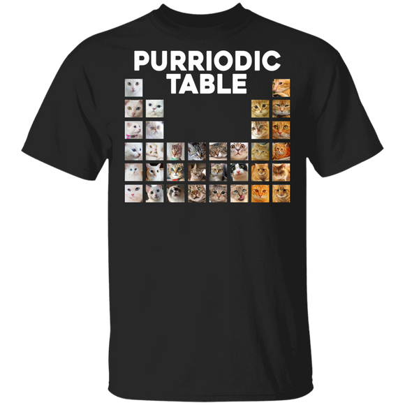 Cat Science Shirt Purriodic Table Funny Periodic Table Science Cat Nerd Lover Gifts T-Shirt - Macnystore