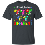 It's Ok To Be Different Cute Dabbing Crayon Autism Awareness T-Shirt - Macnystore