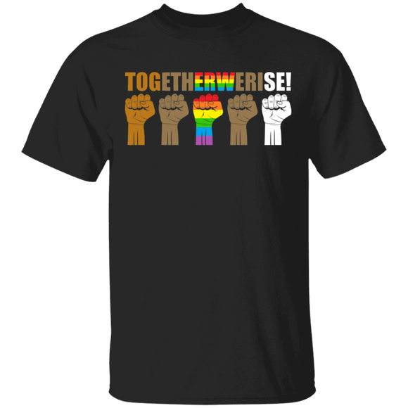 Togetherwerise LGBT Strong Power Hands Pride LGBT Gay Lesbian Gifts T-Shirt - Macnystore