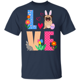 Love Pug Funny Rabbit Bunny Eggs Easter Day Matching Shirt For Kids Men Women Pug Dog Pet Lover Gifts T-Shirt - Macnystore