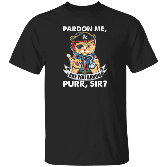 Halloween Cat Lover Shirt Pardon Me Are You AAron Purr Sir Funny Halloween Pirate Cat Lover Gifts Halloween T-Shirt - Macnystore