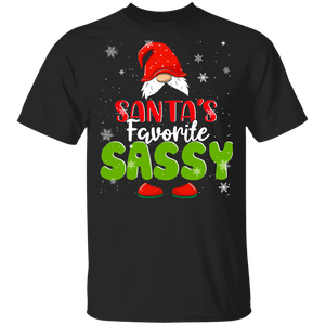 Christmas Gnome Shirt Santa's Favorite Sassy Funny Christmas Santa Gnomes Lover Matching Family Group Gifts T-Shirt - Macnystore