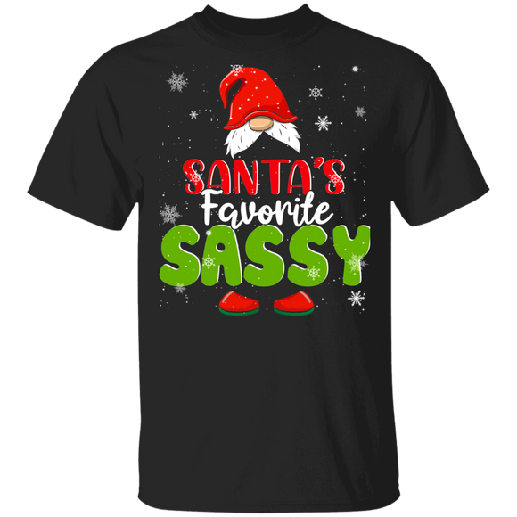 Christmas Gnome Shirt Santa's Favorite Sassy Funny Christmas Santa Gnomes Lover Matching Family Group Gifts T-Shirt - Macnystore