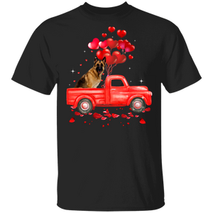 German Shepherd Riding Truck Dog Pet Lover Matching Shirts For Couples Boys Girl Women Personalized Valentine Gifts T-Shirt - Macnystore
