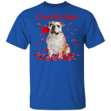 I Found My Valentine Bulldog Dog Pet Lover Fans Matching Shirts For Couples Boys Girls Women Personalized Valentine Gifts T-Shirt - Macnystore