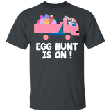 Egg Hunt Is On Cute Bunny Riding Truck Funny Rabbit Bunny Eggs Easter Day Matching Shirt For Kids Men Women Gifts T-Shirt - Macnystore