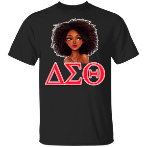 Afro Black Pride Shirt Black Woman Delta Sigma Theta Paraphernalia Sorors Gifts T-Shirt - Macnystore