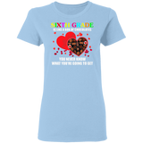 Sixth Grade Is Like A Box Of Chocolates Matching Shirts For Elementary Middle Teacher Personalized Valentine Gifts Ladies T-Shirt - Macnystore