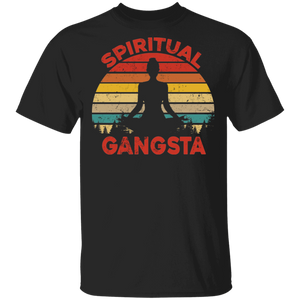 Yoga Lover Shirt Vintage Retro Spiritual Gangsta Funny Namaste Yoga Lover Gifts T-Shirt - Macnystore