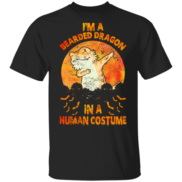 I'm A Bearded Dragon In A Human Costume Funny Bearded Dragon Lover Halloween Gifts T-Shirt - Macnystore