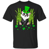 Leprechaun Panda St Patrick's Day Shamrock Panda Wild Animals Lover Irish Kids St Patrick's Day T-Shirt - Macnystore