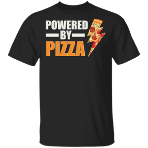 Pizza Lover Shirt Powered By Pizza Funny Pizza Lover Kids Men Women Gifts T-Shirt - Macnystore