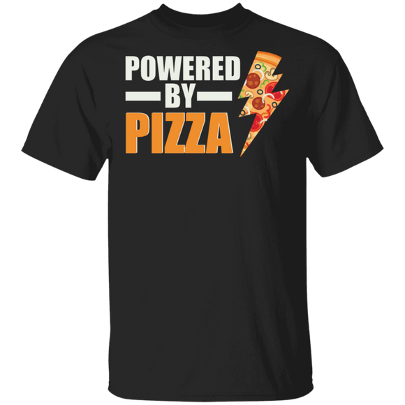 Pizza Lover Shirt Powered By Pizza Funny Pizza Lover Kids Men Women Gifts T-Shirt - Macnystore