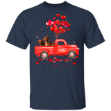 Dachshund Riding Truck Dachshund Dog Pet Lover Matching Shirts For Couples Boys Girl Women Personalized Valentine Gifts T-Shirt - Macnystore
