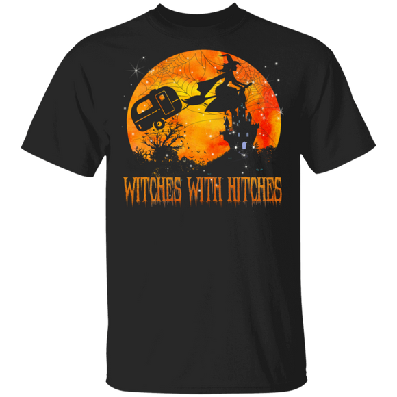 Witches with Hitches Funny Witch Halloween Camping Travel Lover Gifts T-Shirt - Macnystore