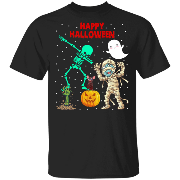 Halloween Shirt Happy Halloween Scary Halloween Skeleton Pumpkin Ghost Mummy Zombie Lover Gifts Halloween T-Shirt - Macnystore
